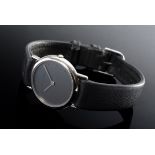 Georg Jensen Platin 950 Armbanduhr, Design 3346 Thorup & Bonderup, Quarzwerk, Saphirglas, Stundenin
