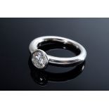 Zeitloser Platin 950 Ring mit Brillant Solitär (ca. 0.66ct/SI/CR), 8,6g, Gr. 51