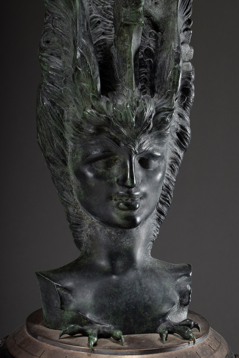 Fuchs, Ernst (1930-2015) "Janus-watch" 1982, sculpture with movement, bronze, IWC, model no. 058 (o - Image 4 of 12