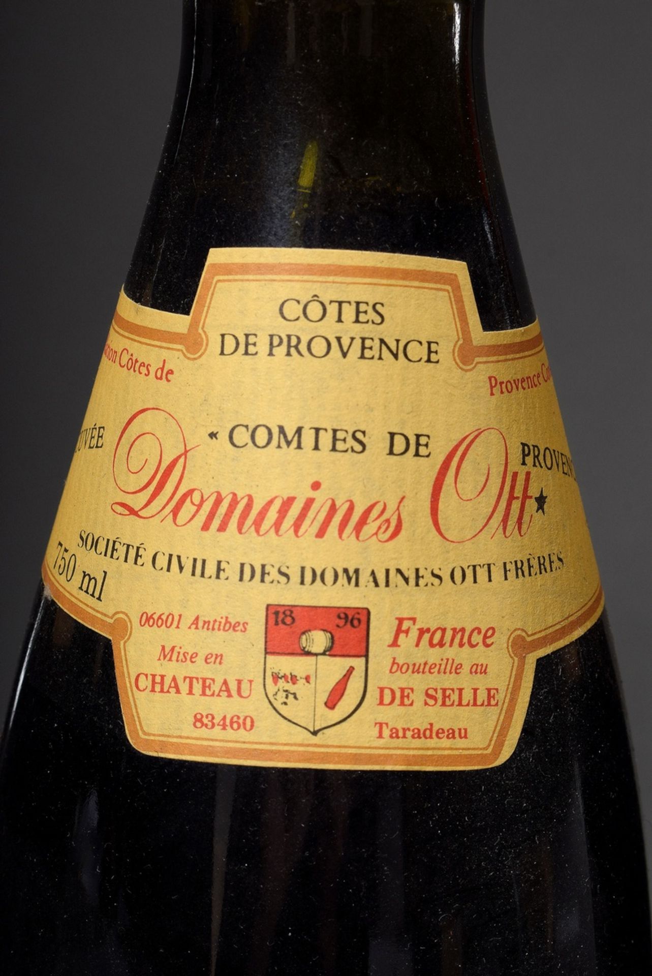 4 bottles 1985 red wine "Domaines Ott, Bandol", Provence, top shoulder, 0,75l, contains sulfites - Image 2 of 4