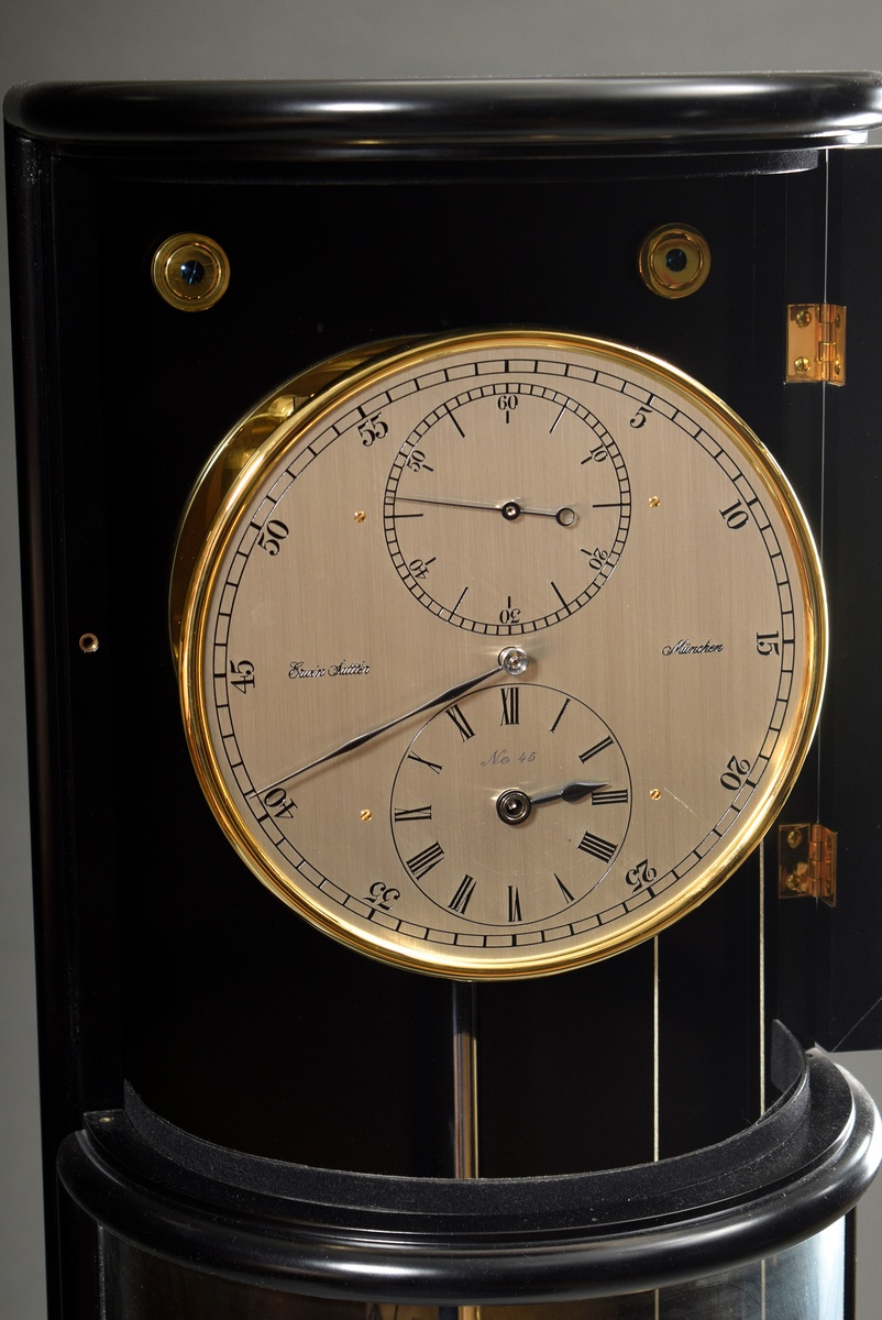 Erwin Sattler precision pendulum clock with monthly rate, model 1900, brass precision movement with - Image 3 of 19