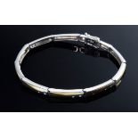 Modernes Platin 950/900 Armband mit Brillanten (zus. ca. 0.25ct/IF/W), 26,1g, L. 19,3cm