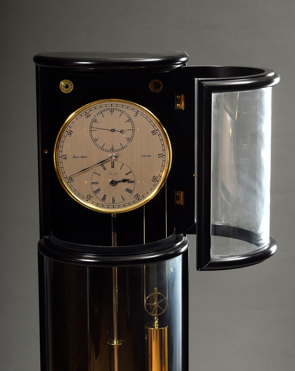 Erwin Sattler precision pendulum clock with monthly rate, model 1900, brass precision movement with - Image 2 of 19