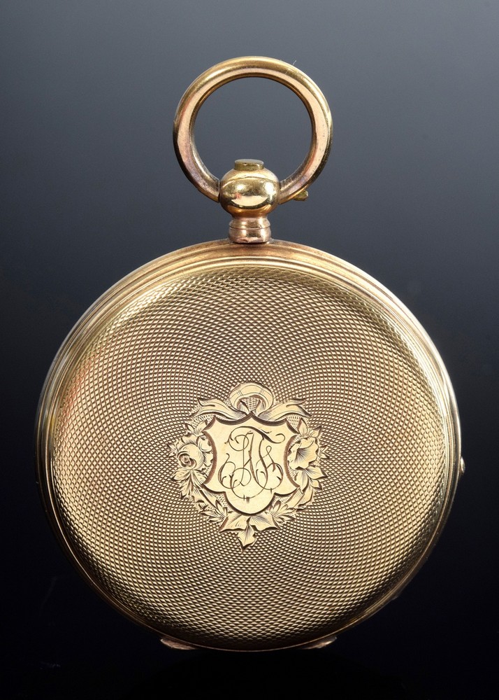 GG 585 2cover Savonette pocket watch, inner cover metal, cylinder movement with key winding, minera - Image 2 of 5