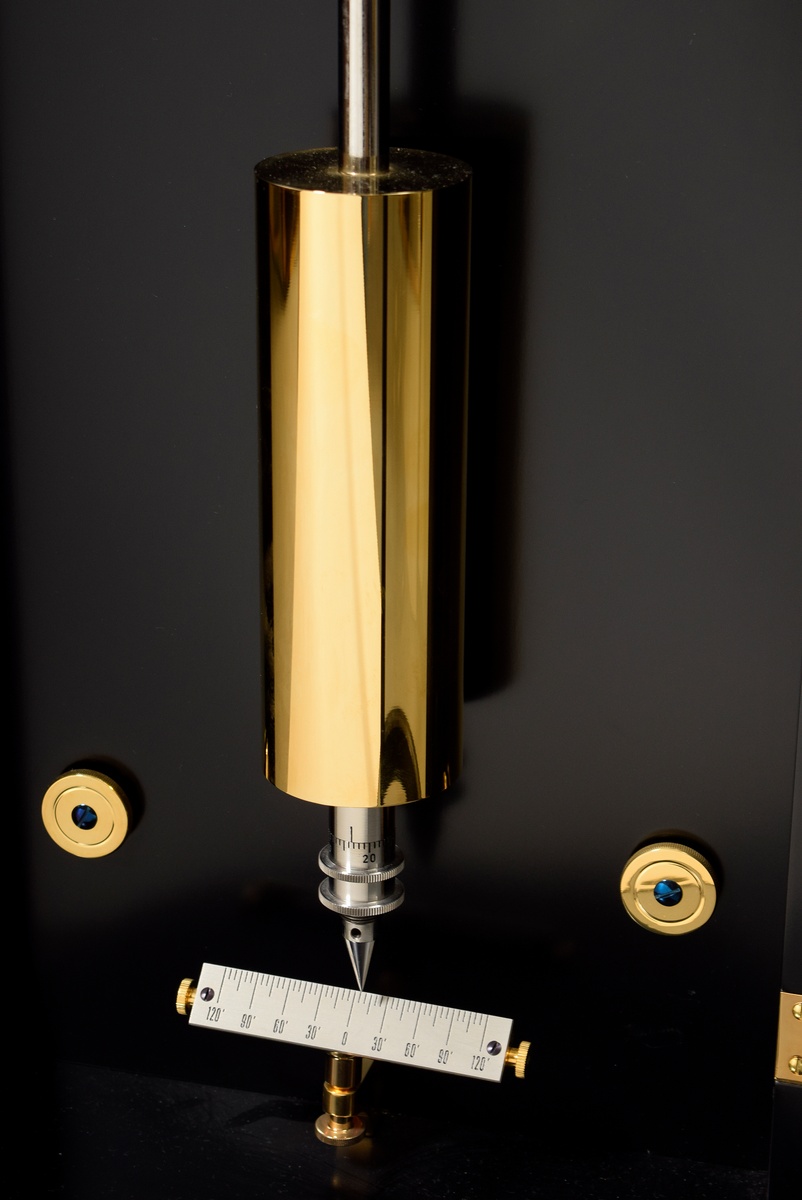 Erwin Sattler precision pendulum clock with monthly rate, model 1900, brass precision movement with - Image 8 of 19