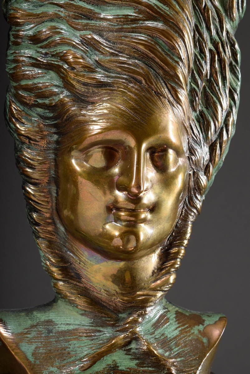 Fuchs, Ernst (1930-2015) "Janus-watch" 1982, sculpture with movement, bronze, IWC, model no. 058 (o - Image 3 of 12