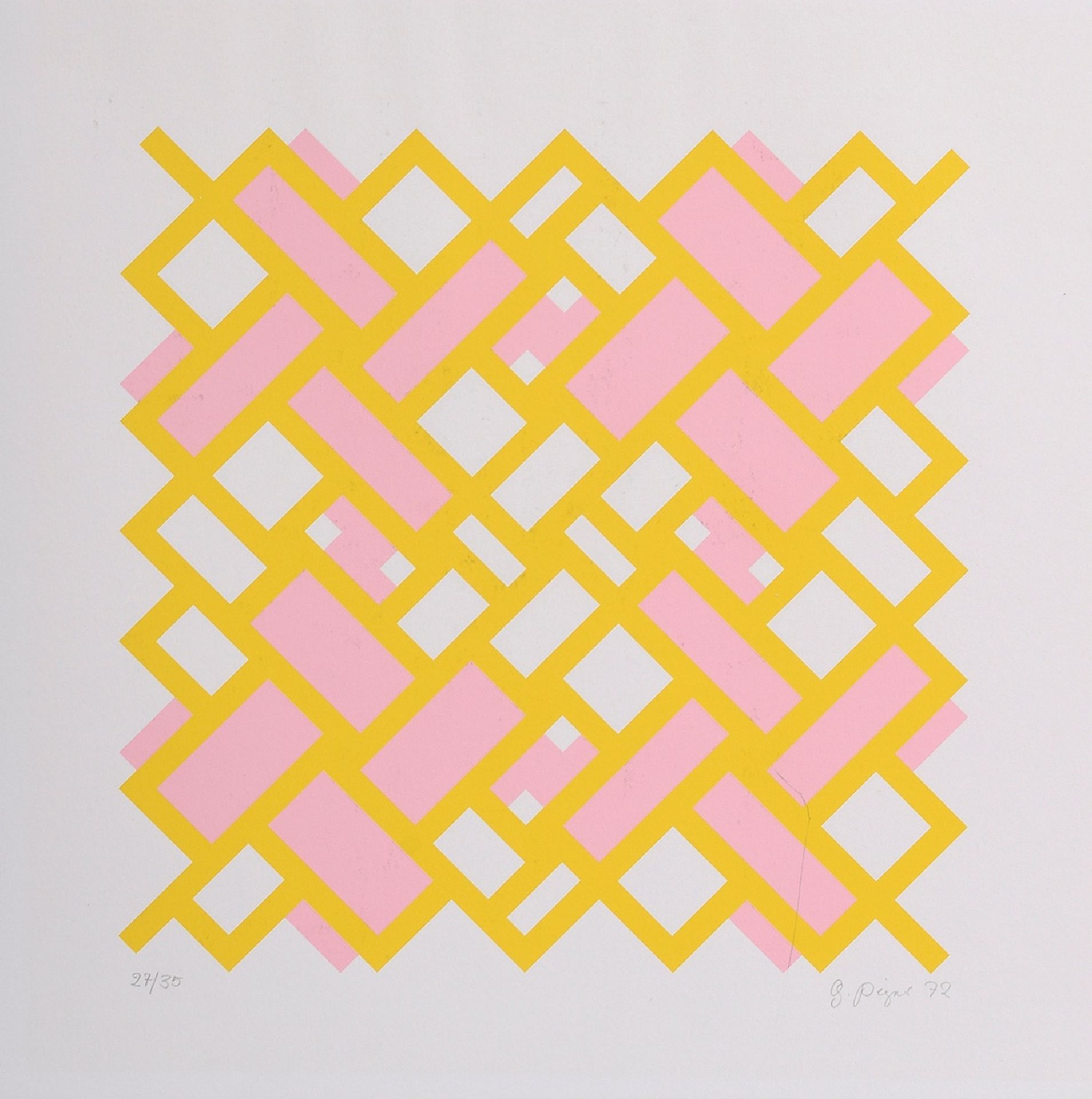 3 Various Optical Art colour serigraphs: Mahlmann, Max H. (1912-2000) "Composition" 1972, 22/30, u. - Image 6 of 7