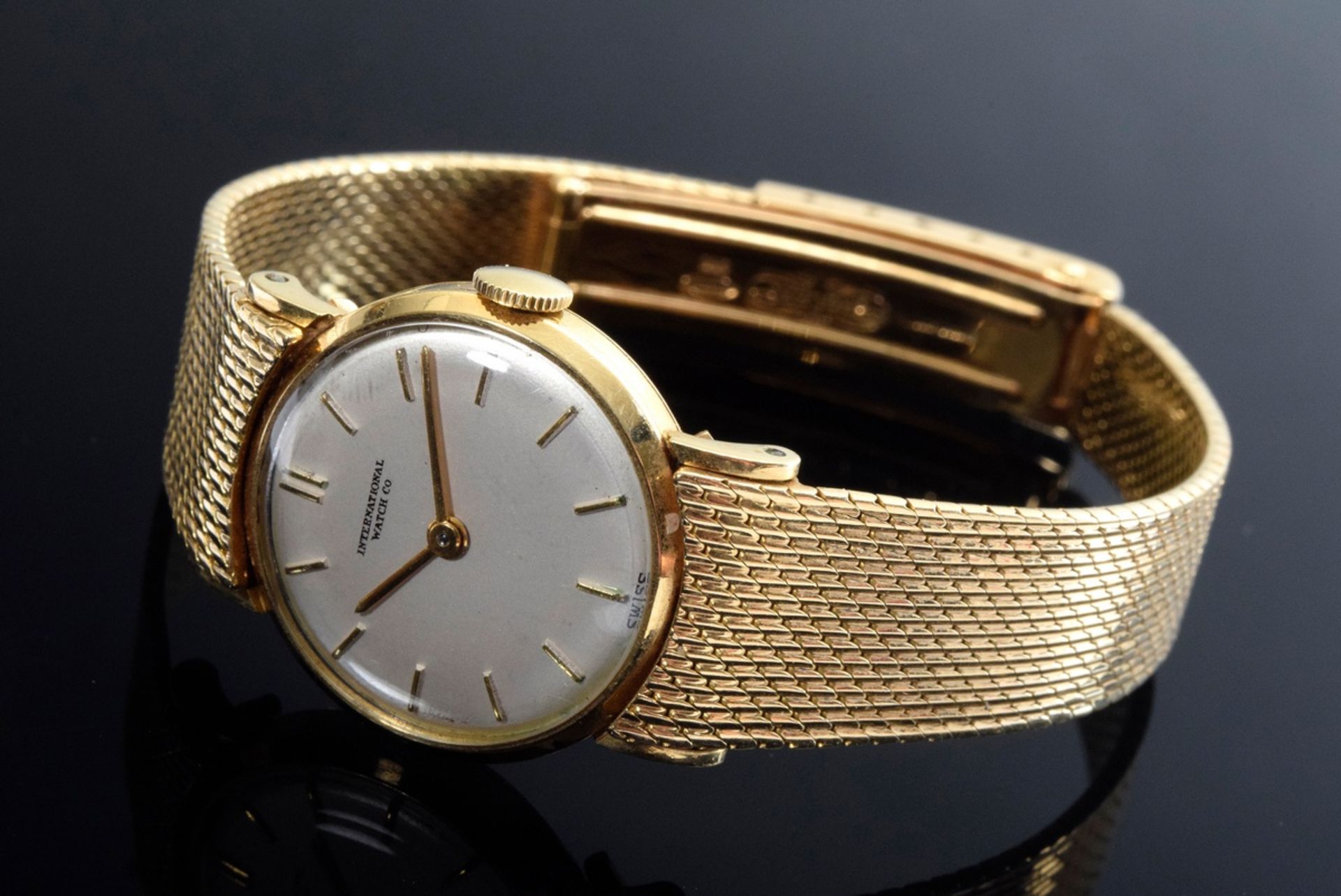 GG 750 IWC ladies' wristwatch, manual winding, bracelet with a Rolex folding clasp, Switzerland, 42