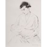 Liebermann, Max (1847-1935) „Mutter und Kind“ 1917, Radierung, u.r. sign., PM 23,5x19cm (m.R. 53x44