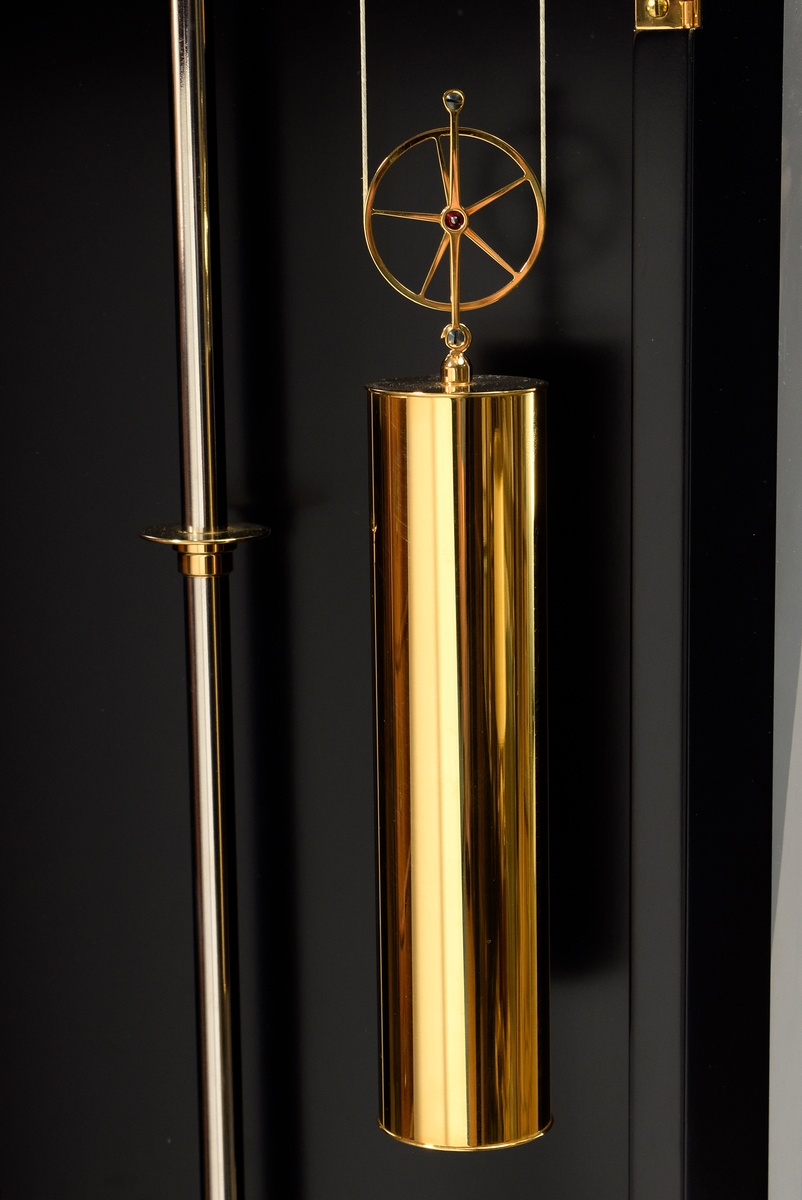 Erwin Sattler precision pendulum clock with monthly rate, model 1900, brass precision movement with - Image 7 of 19