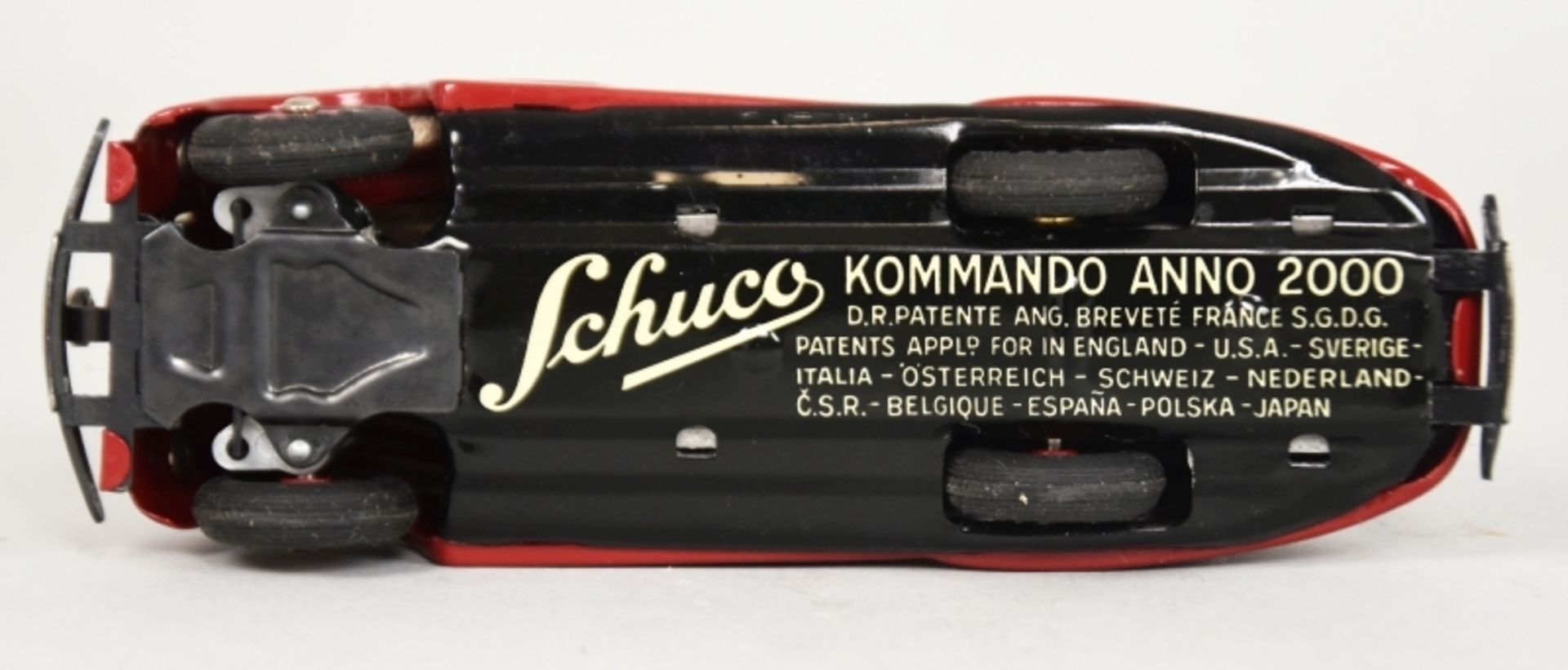 BLECHSPIELZEUG Schuco-Garage mit Kommando-Auto in Rot, Nr. 01070 - Image 4 of 4