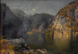 UNBEKANNT "Berglandschaft mit Alpensee"