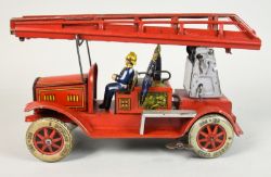 BLECHSPIELZEUG Feuerwehr Leiterwagen