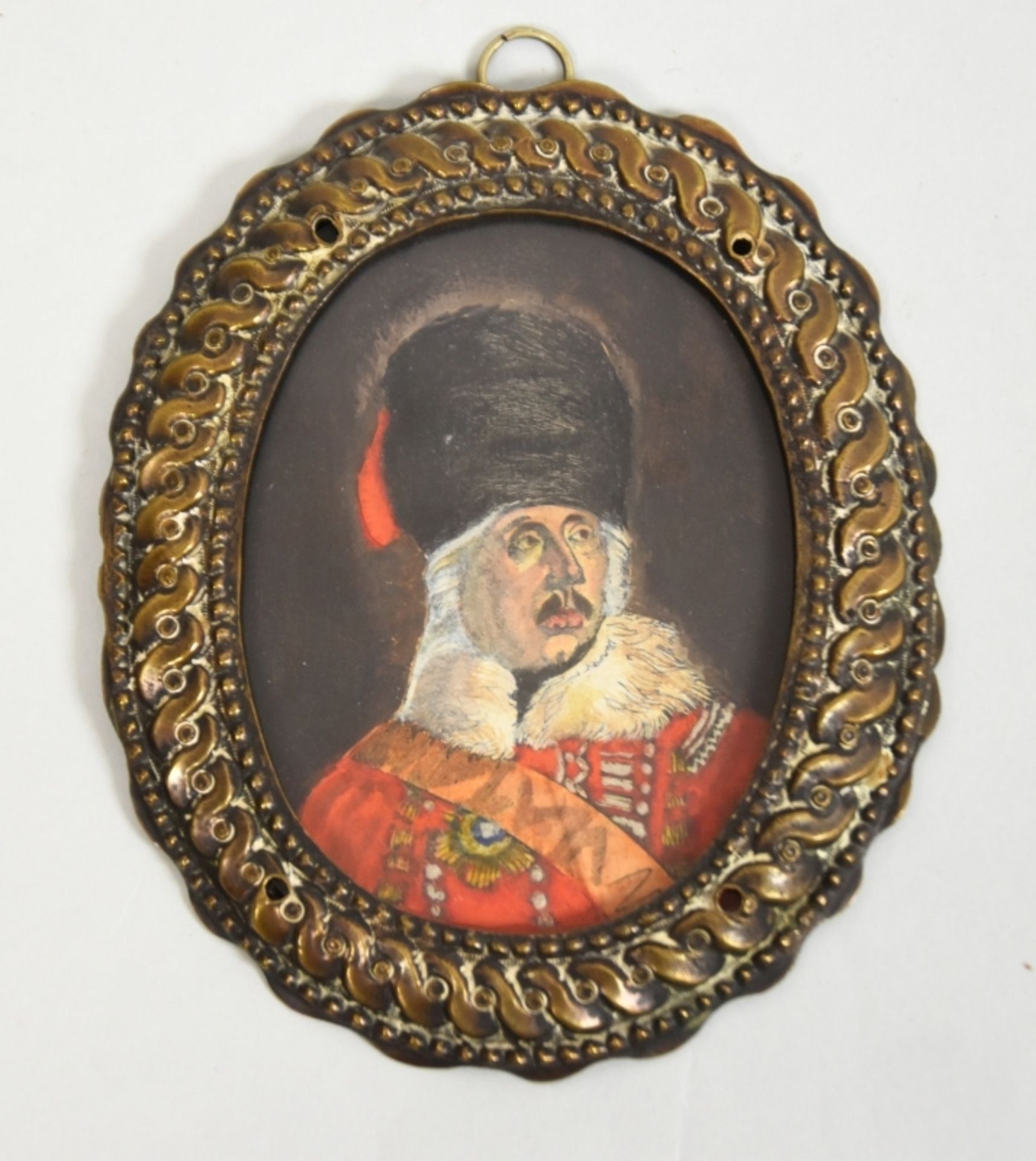 MINIATUR Porträt des Generals Hans Joachim von Ziethen