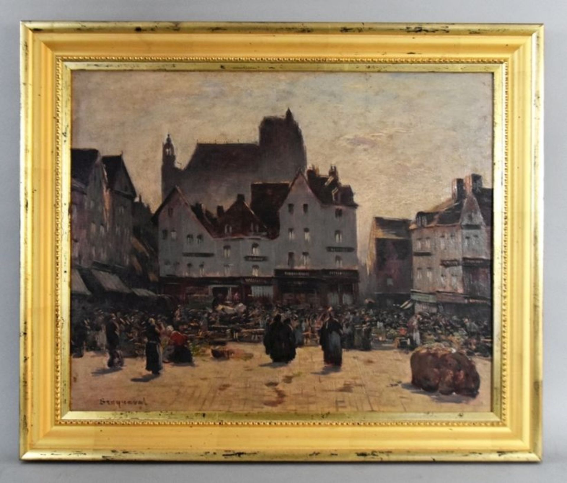 BRAQUAVAL Louis, "Place du Marché Abbeville" - Bild 2 aus 4