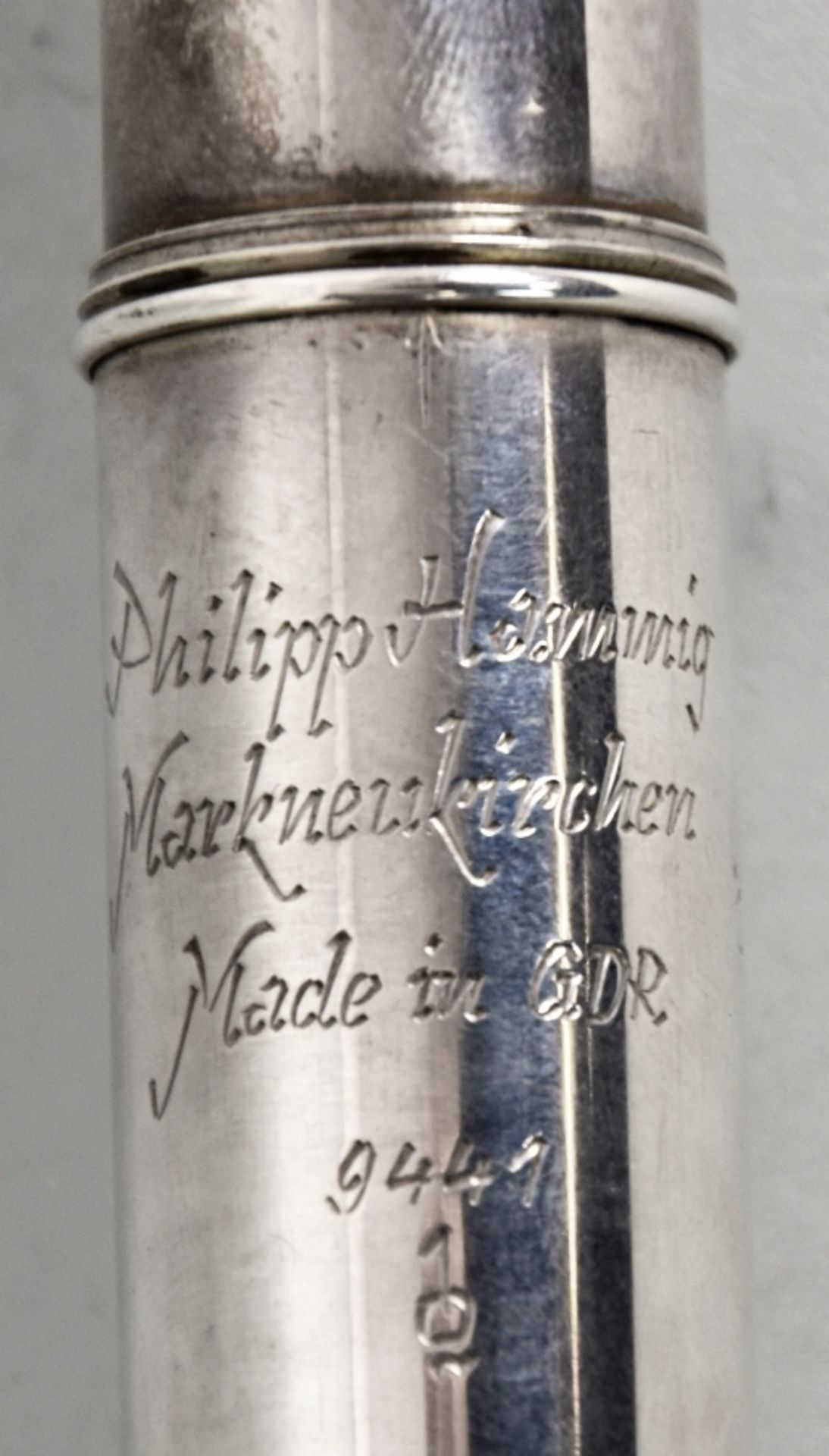 PHILIPP HAMMIG QUERFLÖTE 900er Silber - Image 4 of 4