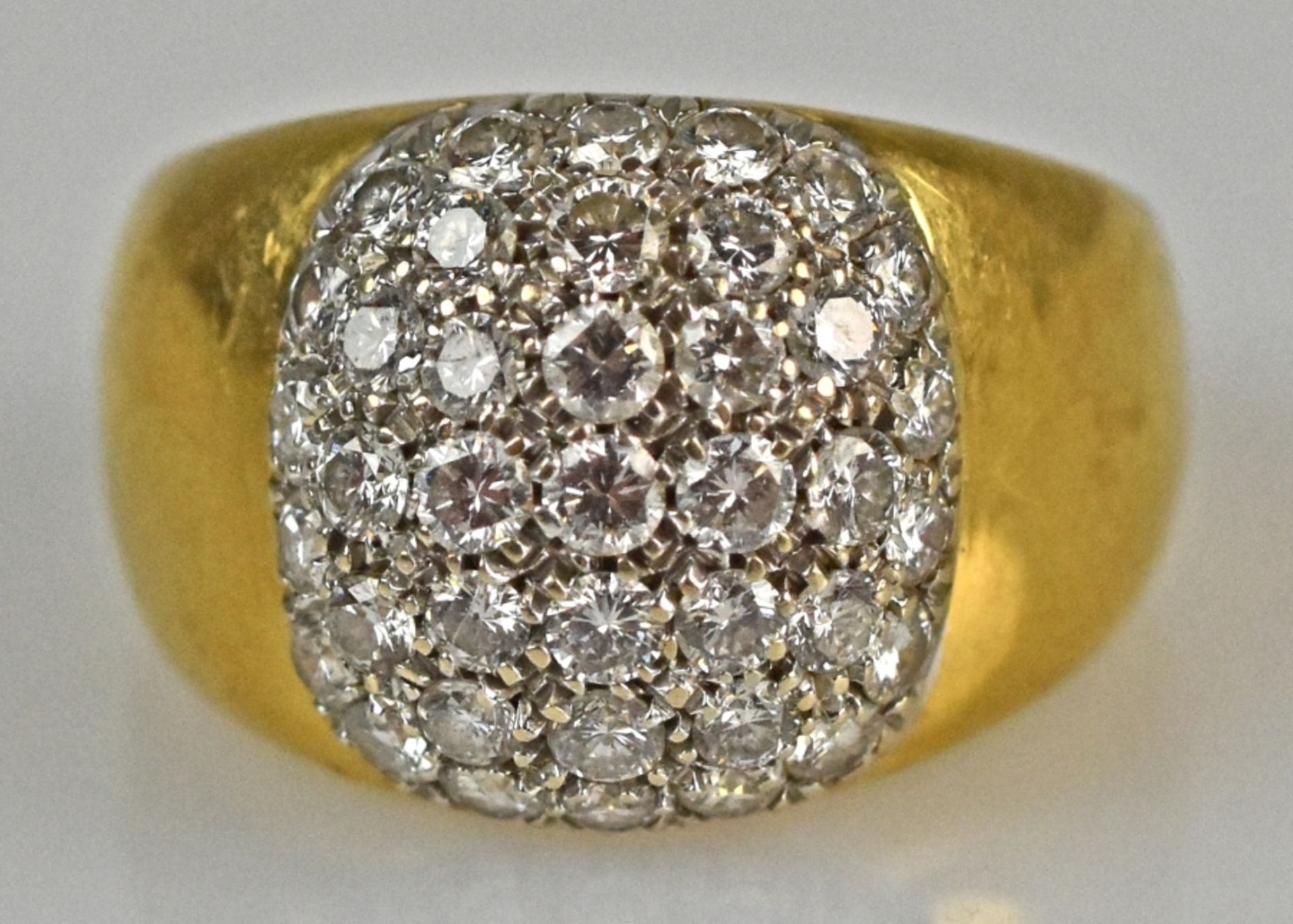 BRILLANTRING Brillanten gesamt 1,1ct, Gold 18ct - Bild 2 aus 5