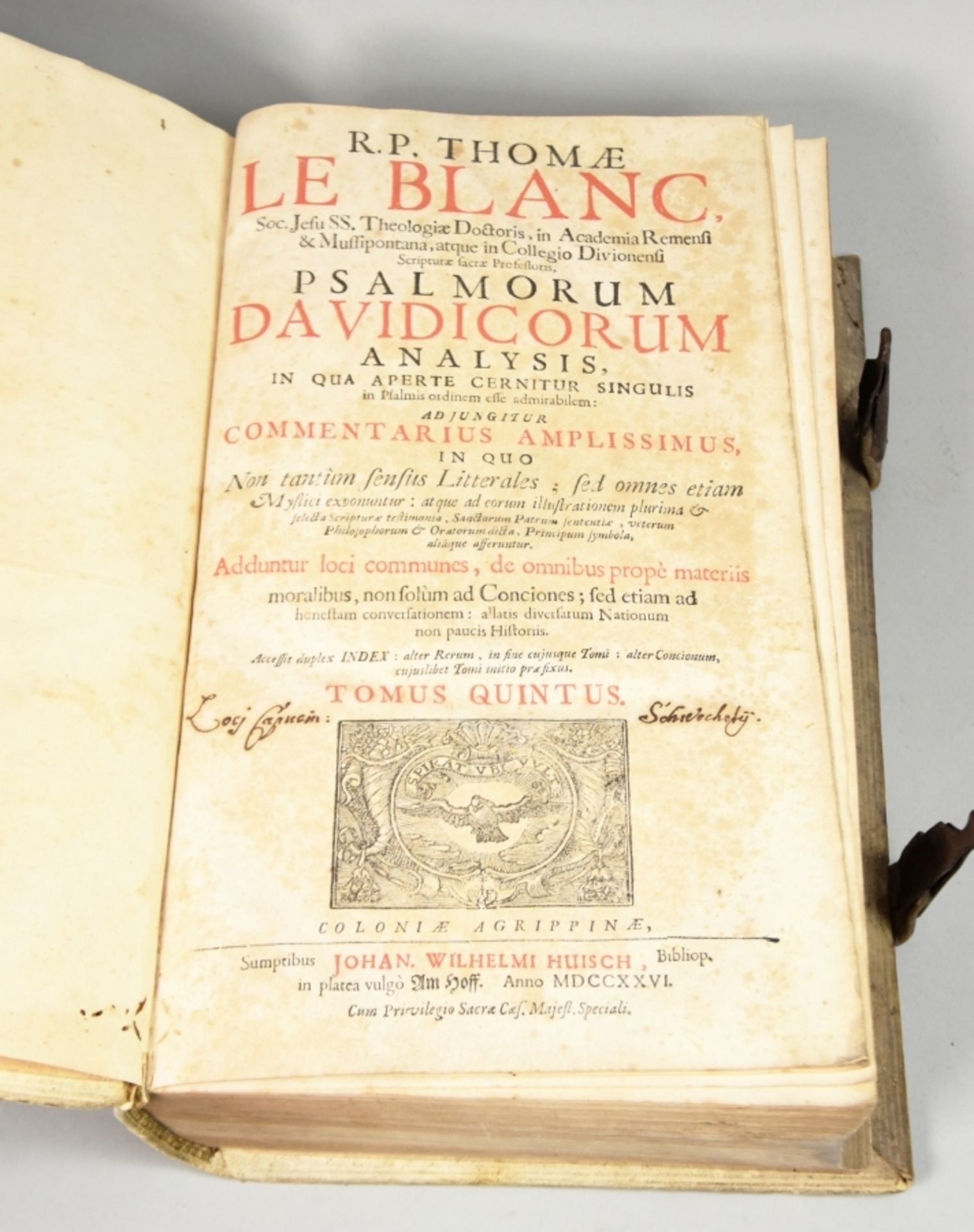 Le Blanc "Psalmorum Davidicorum..." Bd. III - VI 1726 - Bild 6 aus 9