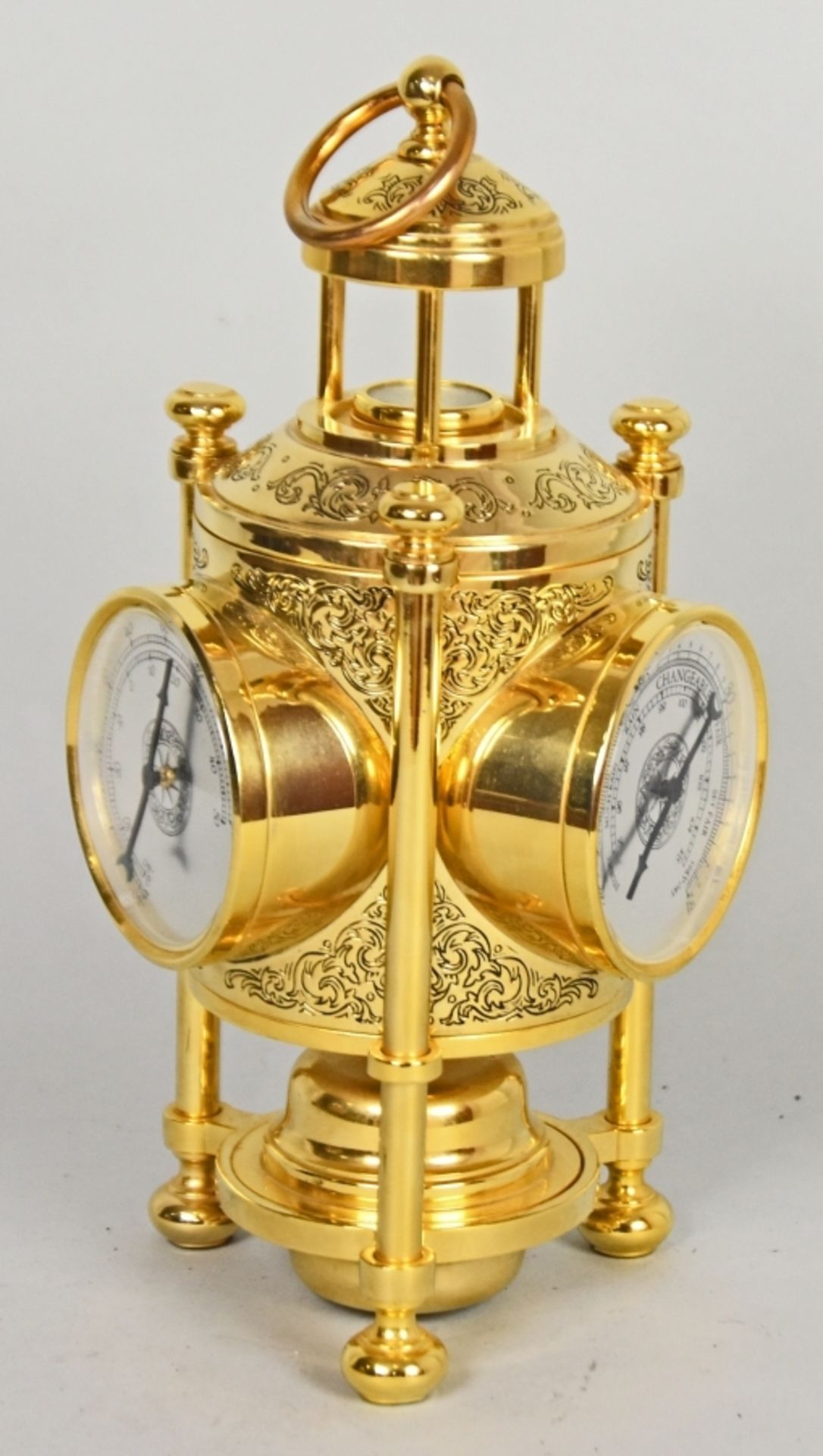 BAROMETER-UHR mit Thermometer und Kompass - Bild 3 aus 3