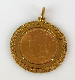 ANHÄNGER GOLDMÜNZE