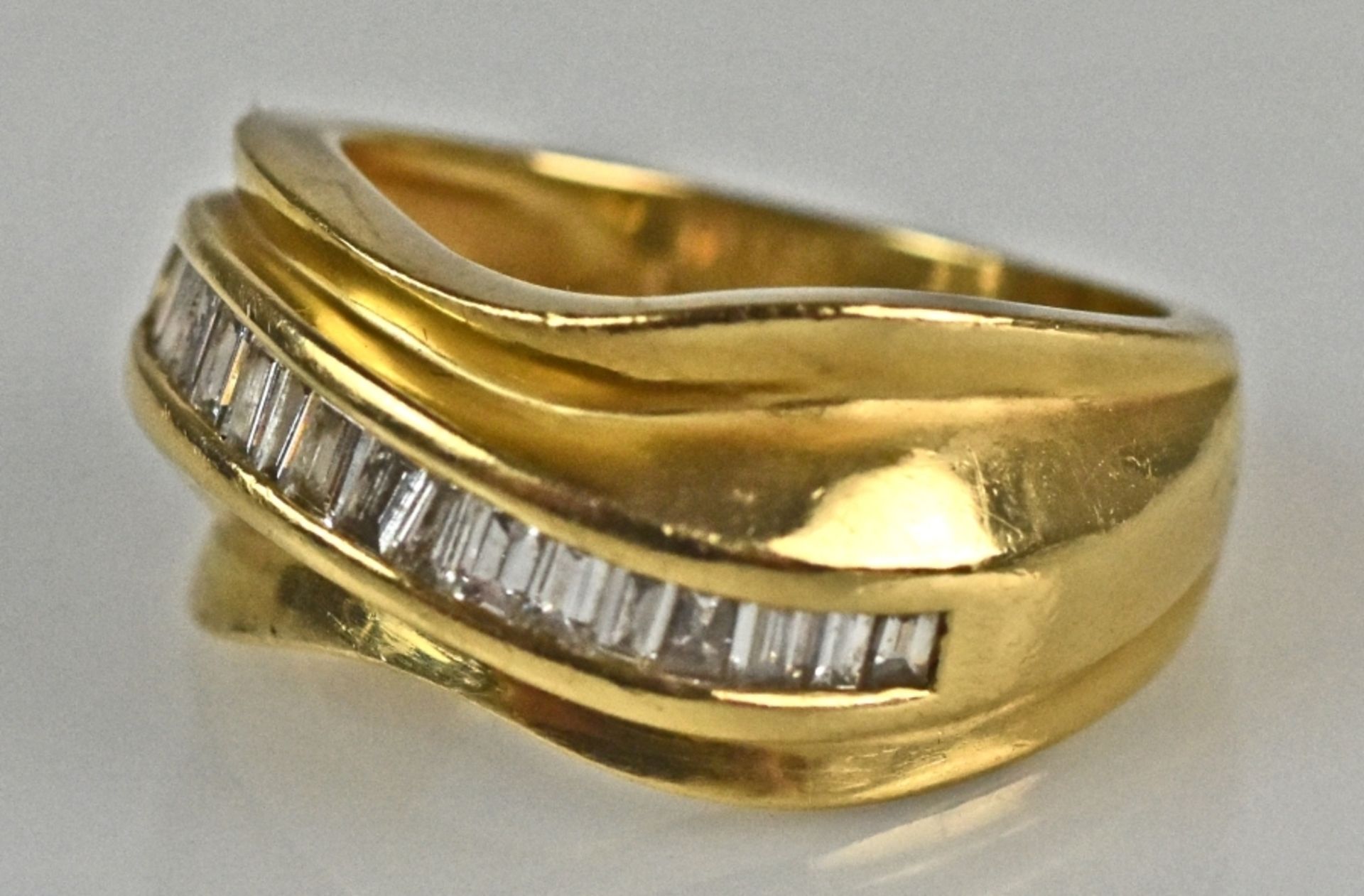 RING mit Band aus Diamantbaguettes - Image 4 of 4