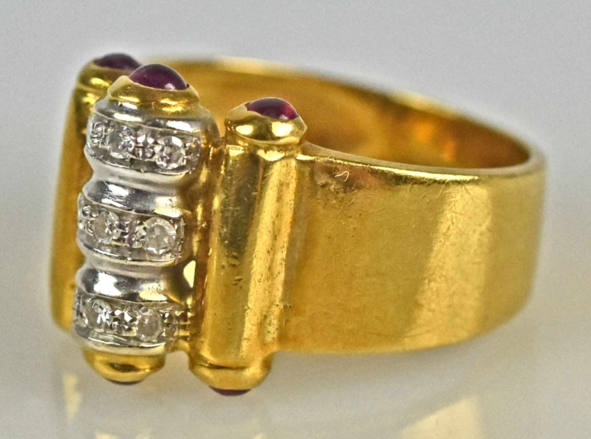 RING mit Diamanten, Gold 18ct - Bild 3 aus 5