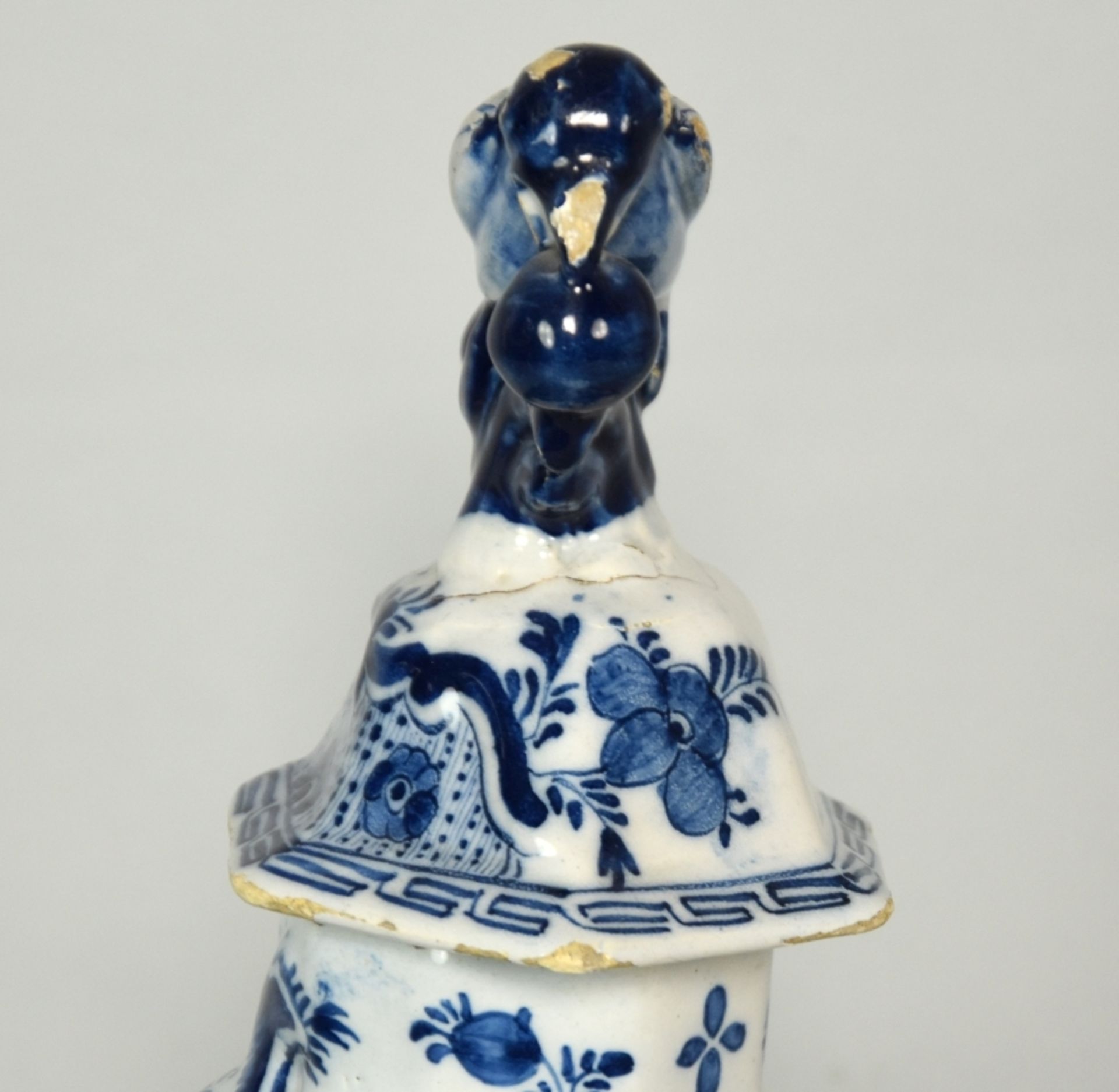 DECKELVASE Delft, Fayance, Blaumalerei - Image 6 of 7