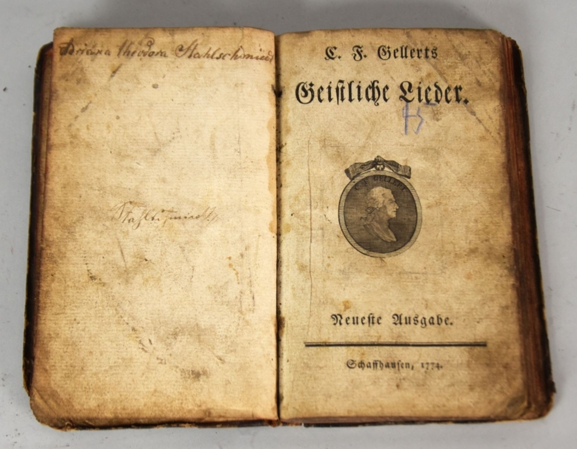 ZWEI ANTIKE GESANGBÜCHER - Gellert 1774 - Bild 3 aus 5