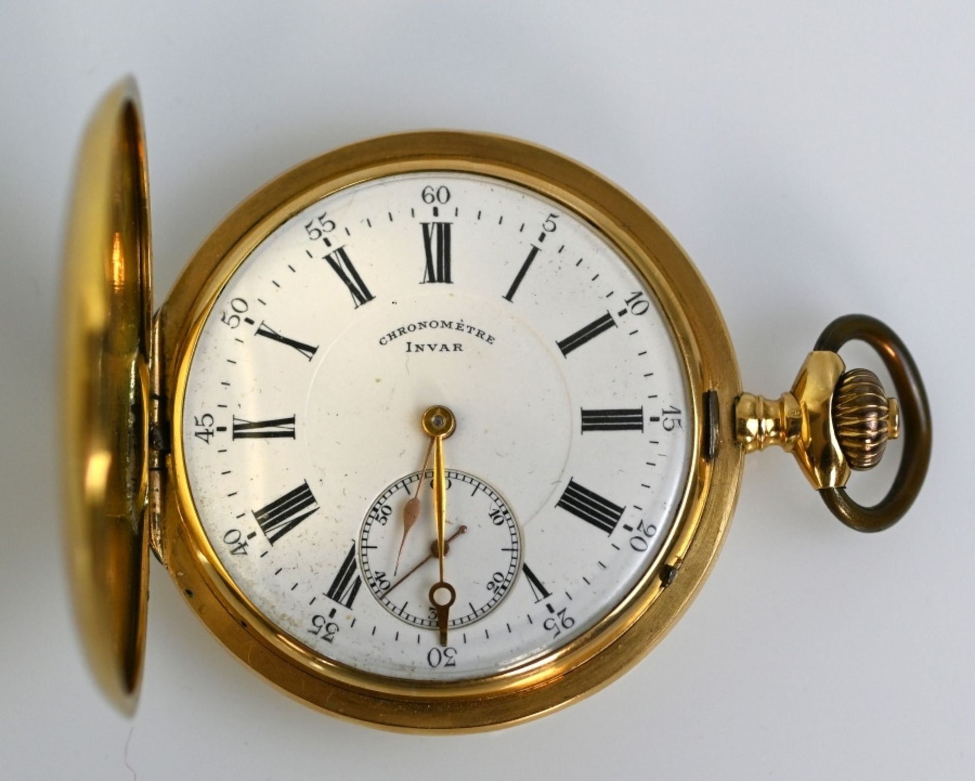 TASCHENUHR Chronometer, Invar, Gold, 18ct. - Image 2 of 5