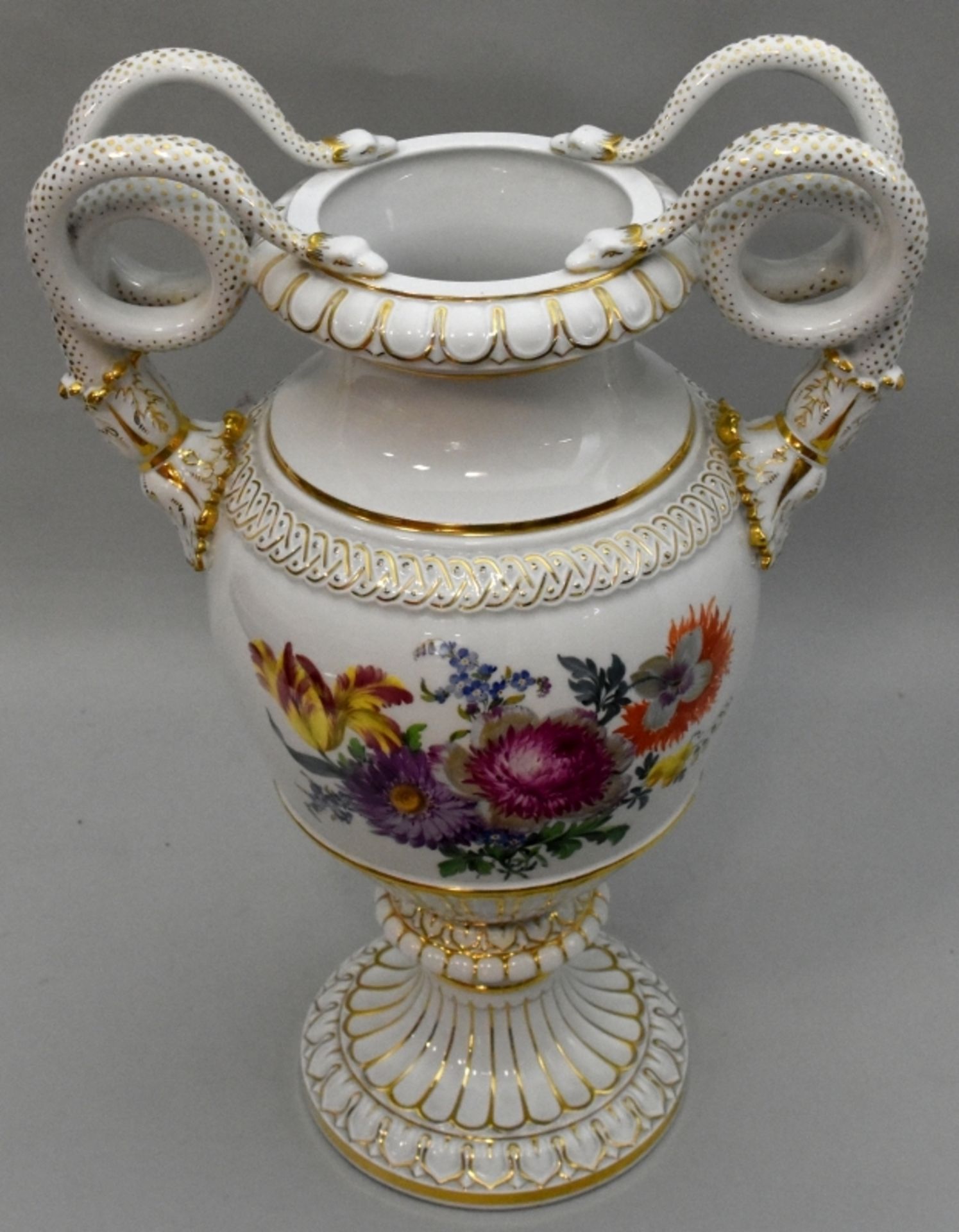 GROSSE SCHLANGENVASE Meissen - Image 2 of 7