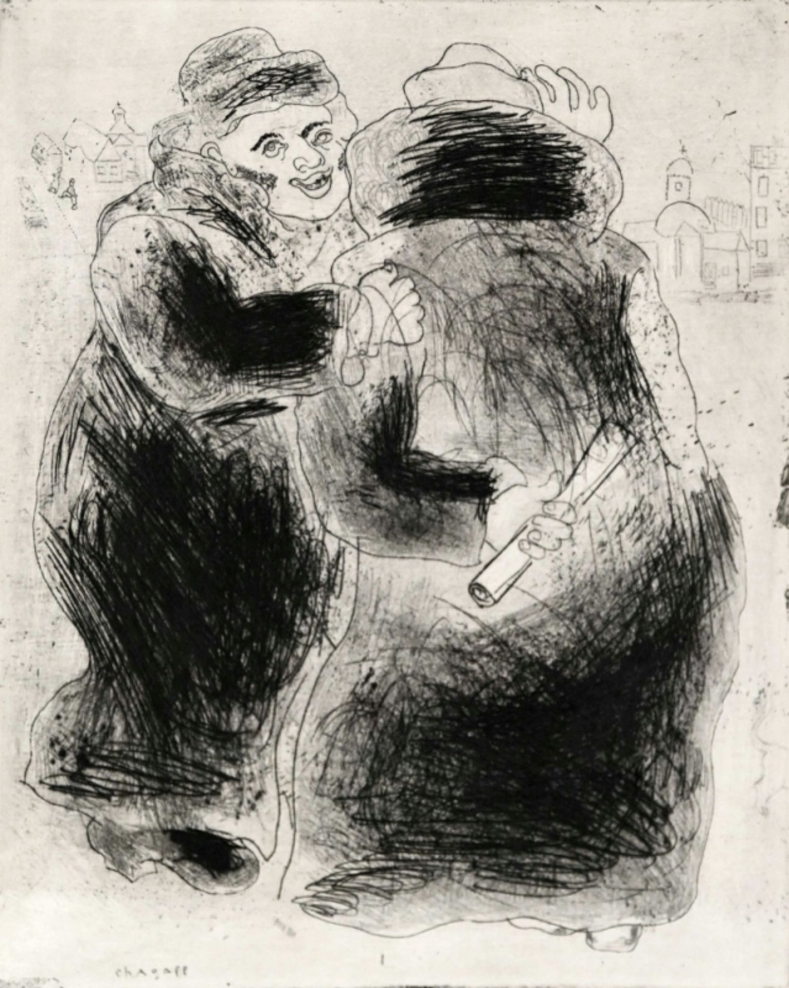 CHAGALL "Zwei Rabiner"