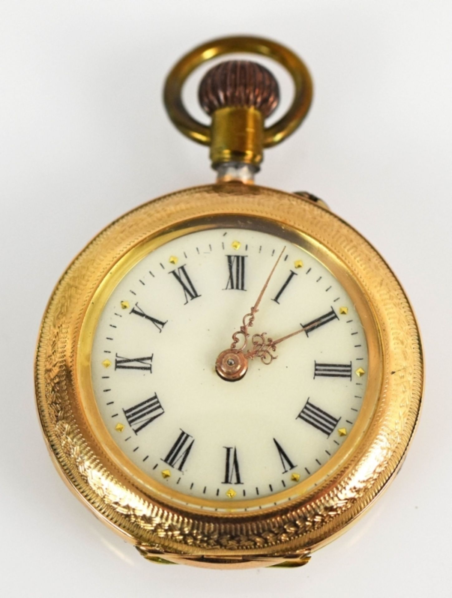 KLEINE TASCHENUHR Damentaschenuhr Gold 585