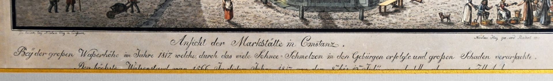 KONSTANZ "Marktstätte bei Hochwasser" 1817 - Image 3 of 5