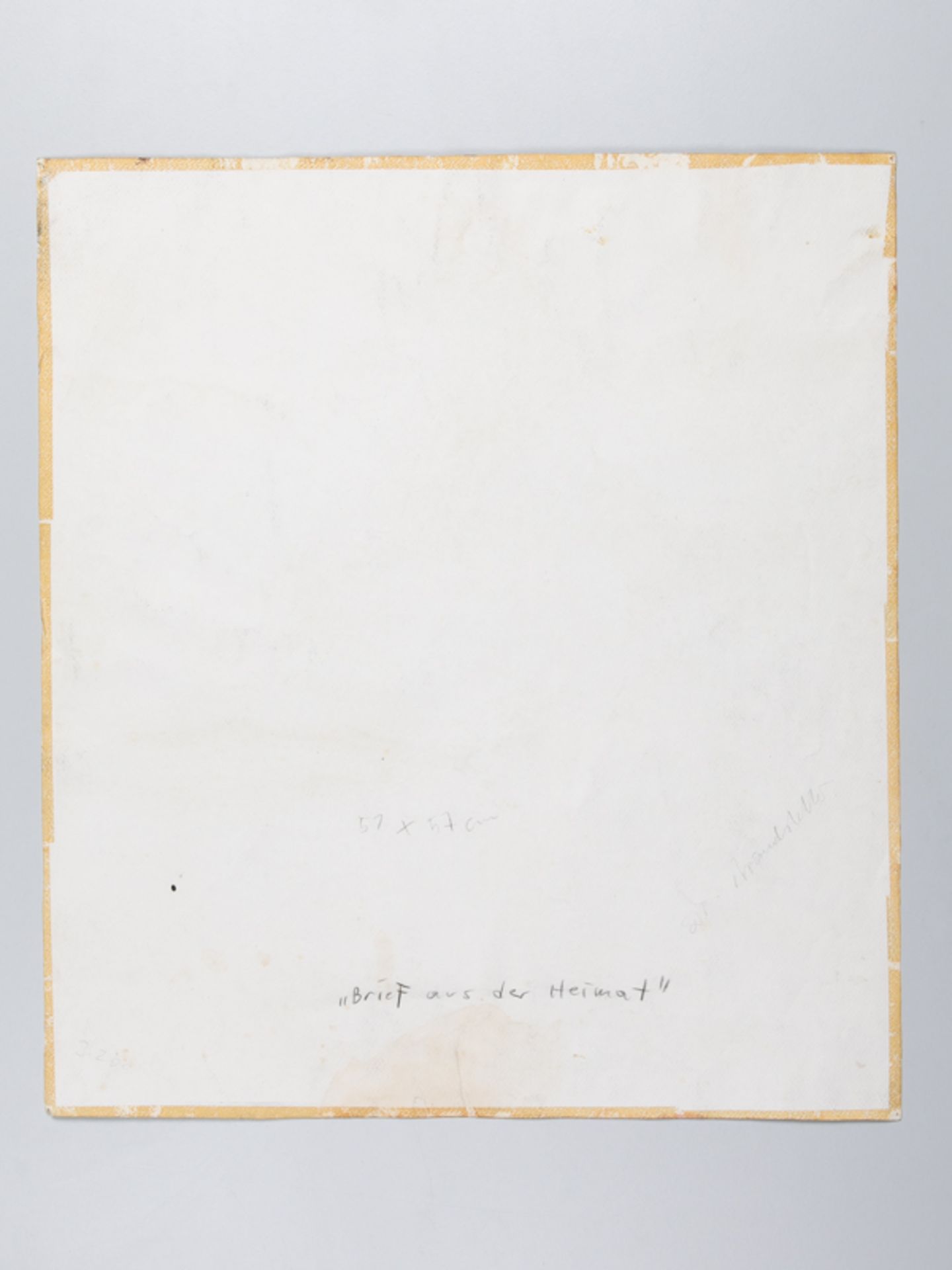 Angeli, Eduard (* 1942). Mischtechnik auf Papier mit grauweißen Höhungen; "Brief aus der Heim - Bild 3 aus 3