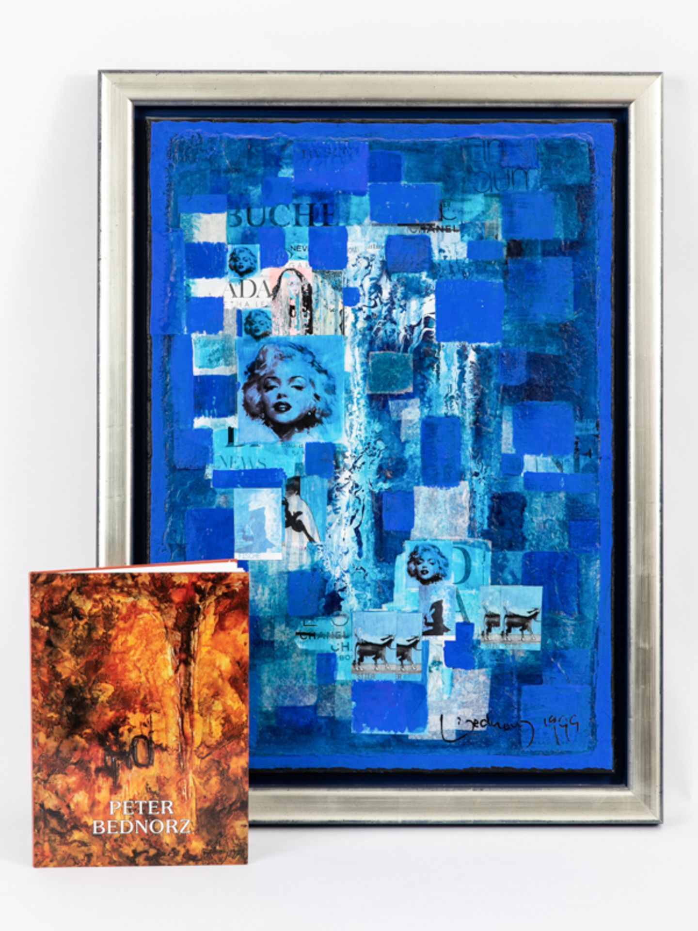 Bednorz, Peter (* 1960). Collage auf Leinwand, "Die Frau im Sternzeichen Blau", 1999; in variie - Image 7 of 9