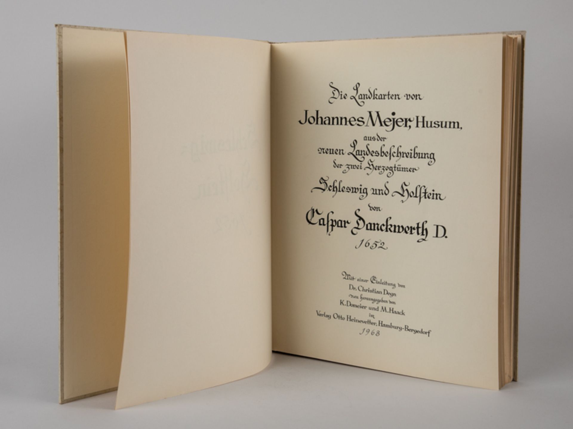 Faksimile-Buchausgabe "Landkarten Schleswig u. Holstein", nach C. Danckwerth, Hmbg.-Bergedorf, 1963