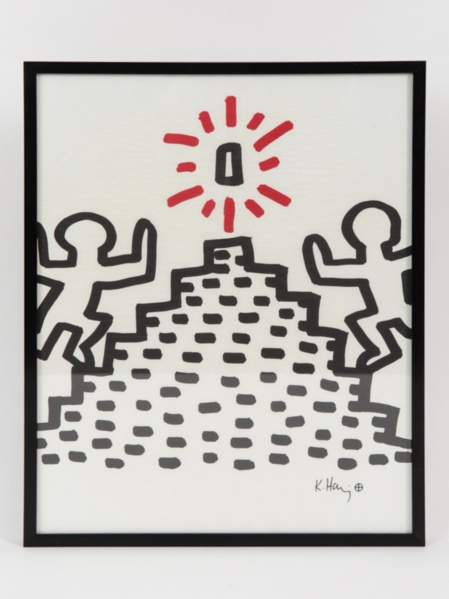 Haring, Keith (1958 - 1990). Farb-Offsetlithographie auf halbtransparentem Maschinenbütten (Pe