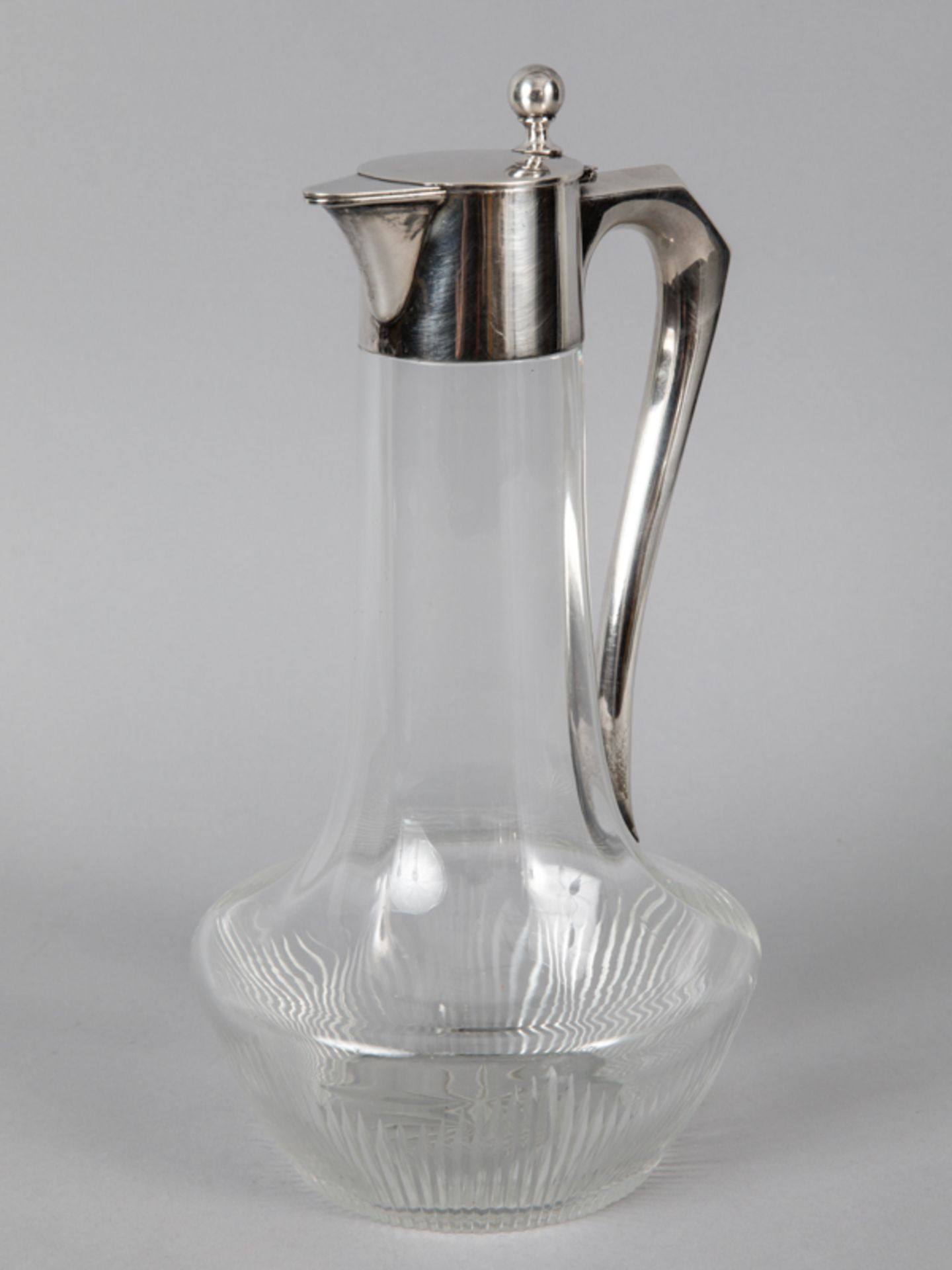 Jugendstil-Karaffe; Gebrüder Deyhle (Schwäbisch-Gmünd); Anfang 20. Jh.800/-Silber (-Montierung) - Image 3 of 8