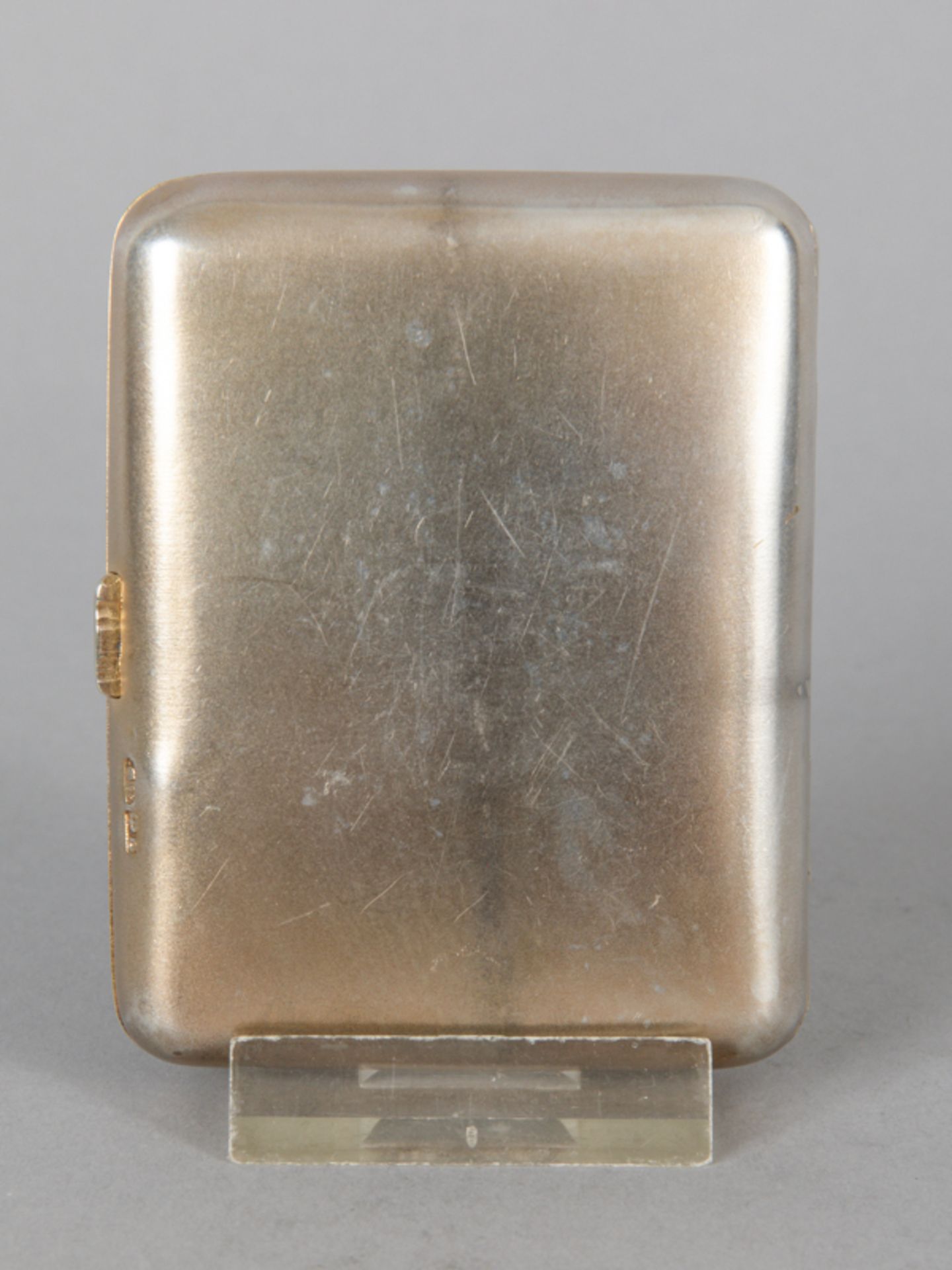 Kleine Jugendstil Etui-Dose; Russland; ca. 1890-1910.875/-Silber; innen vergoldet; Gesamtgewicht ca. - Image 5 of 5