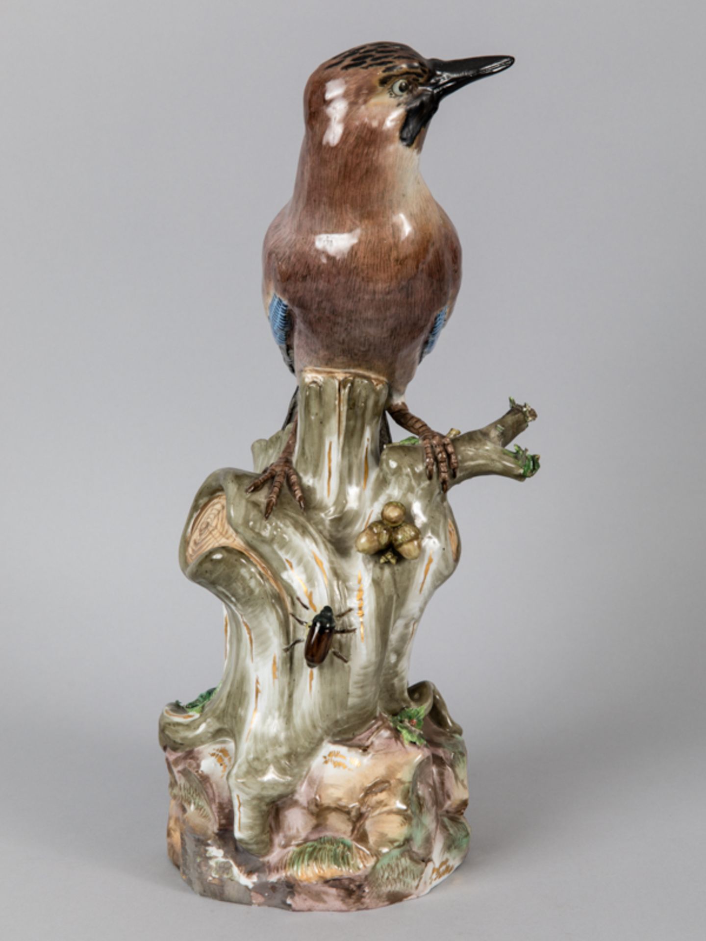 Große Vogelfigur "Eichelhäher"; Entwurf August Ringler; Meissen; 2. Hälfte 19. Jh.Weißporzellan; - Image 6 of 10