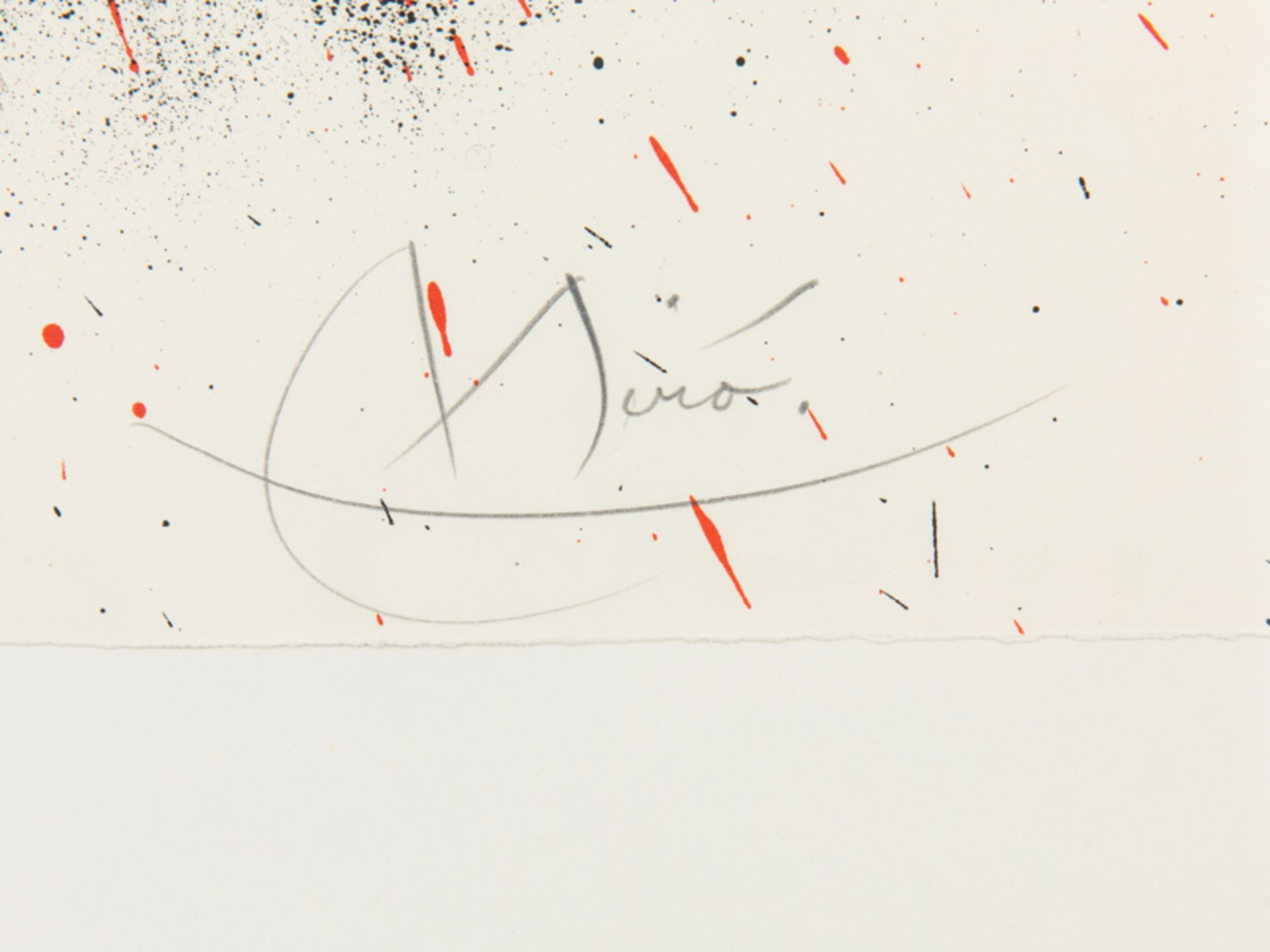 Miró; Joan (1893 - 1983).Farblithographie auf Bütten "Das lebenslange Interview"; 1969; unten rechts - Image 3 of 4