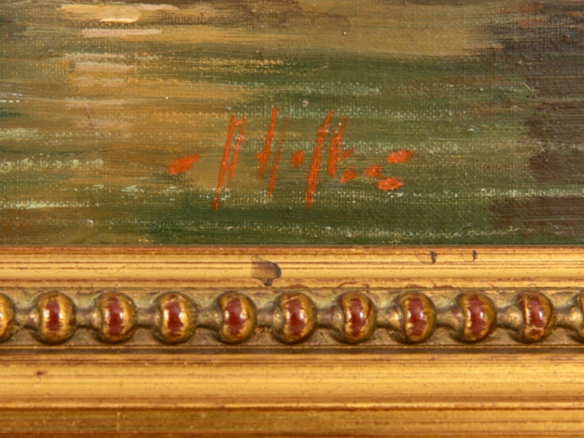 Niederländischer Landschaftsmaler des späten 19. Jh. (bez. "A. Hoft").Öl auf Leinwand; " - Image 4 of 6