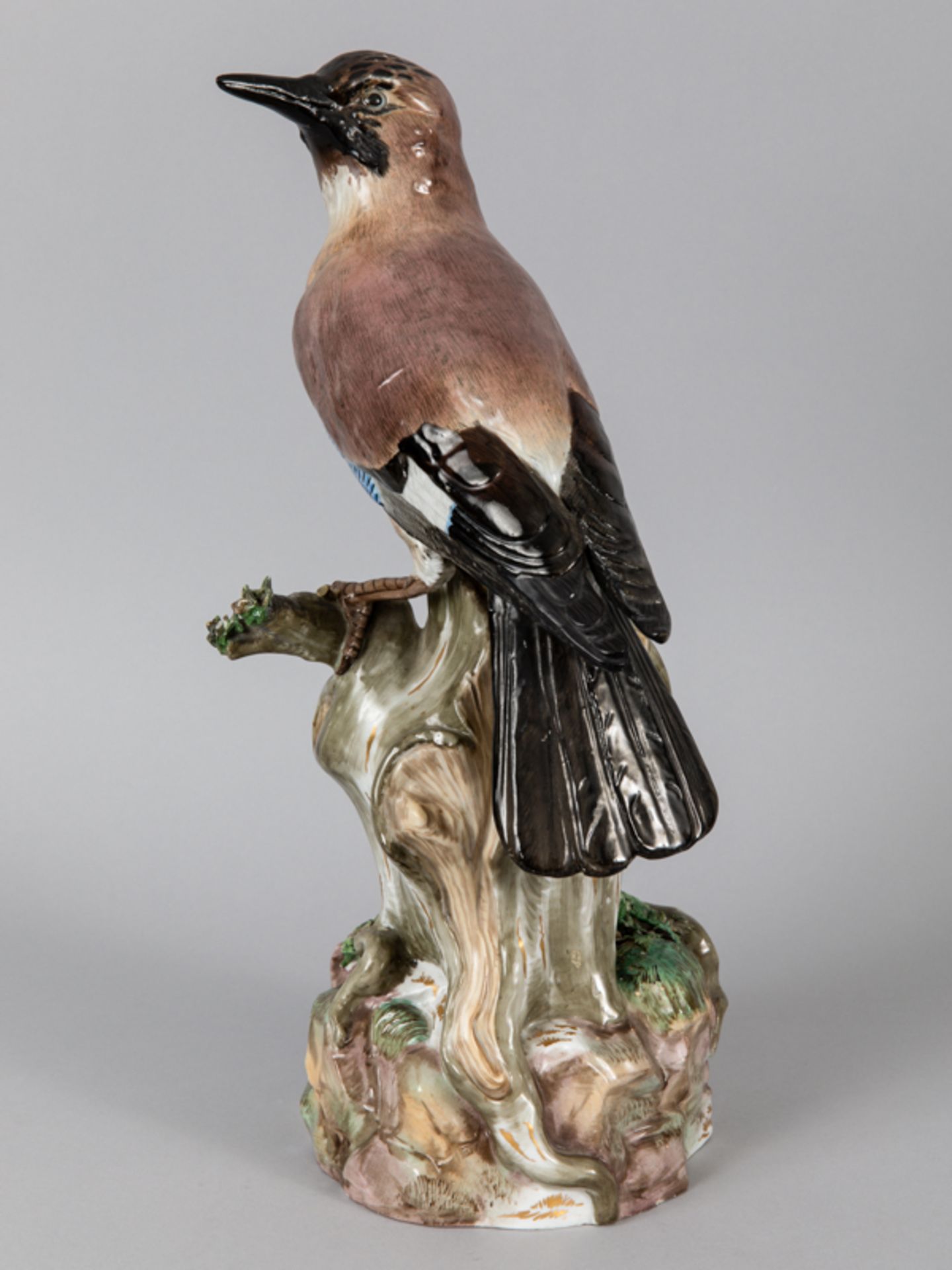 Große Vogelfigur "Eichelhäher"; Entwurf August Ringler; Meissen; 2. Hälfte 19. Jh.Weißporzellan; - Image 2 of 10