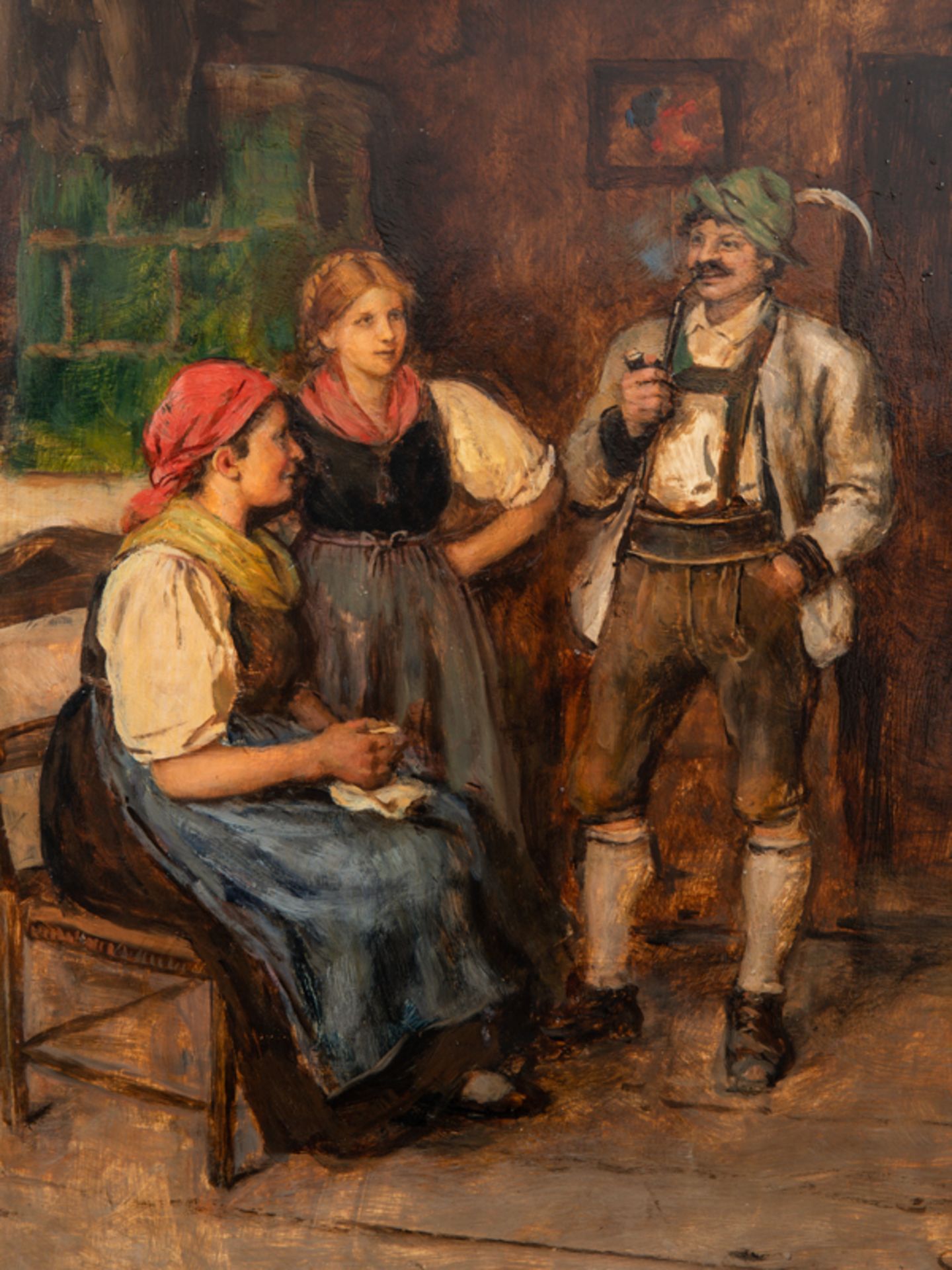 Genremaler des 20. Jh. (Franz von Defregger (1835 - 1921) zugeschrieben).Öl auf Holz; " - Image 2 of 5