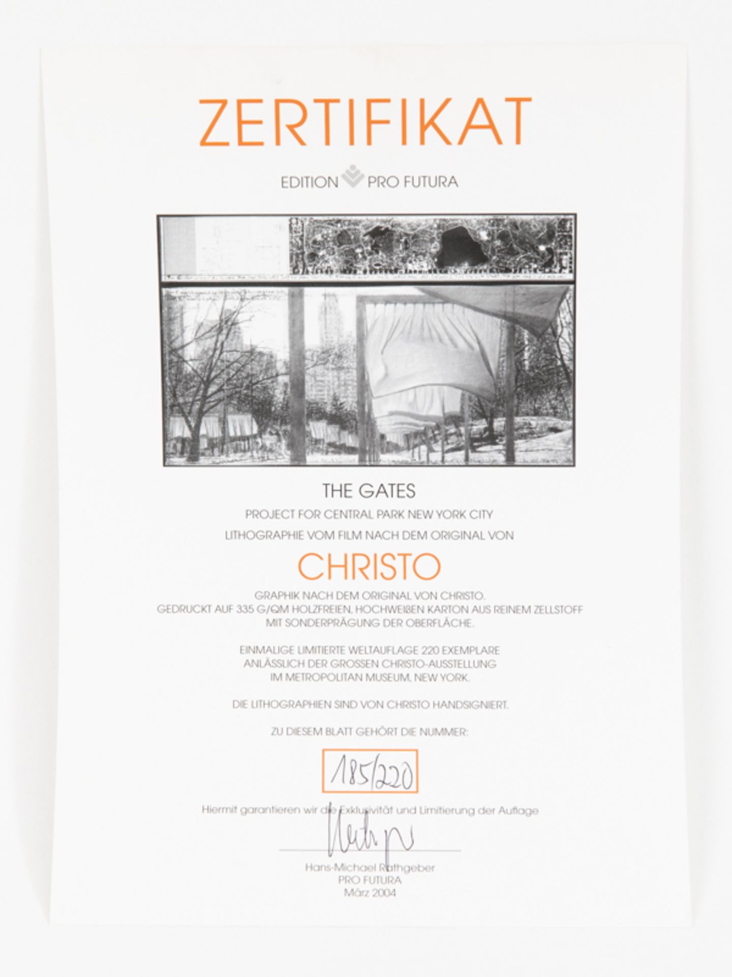 Christo (1935 - 2020). brFarb-Offset "The Gates - Project for Central Park New York City", Edition - Image 3 of 8