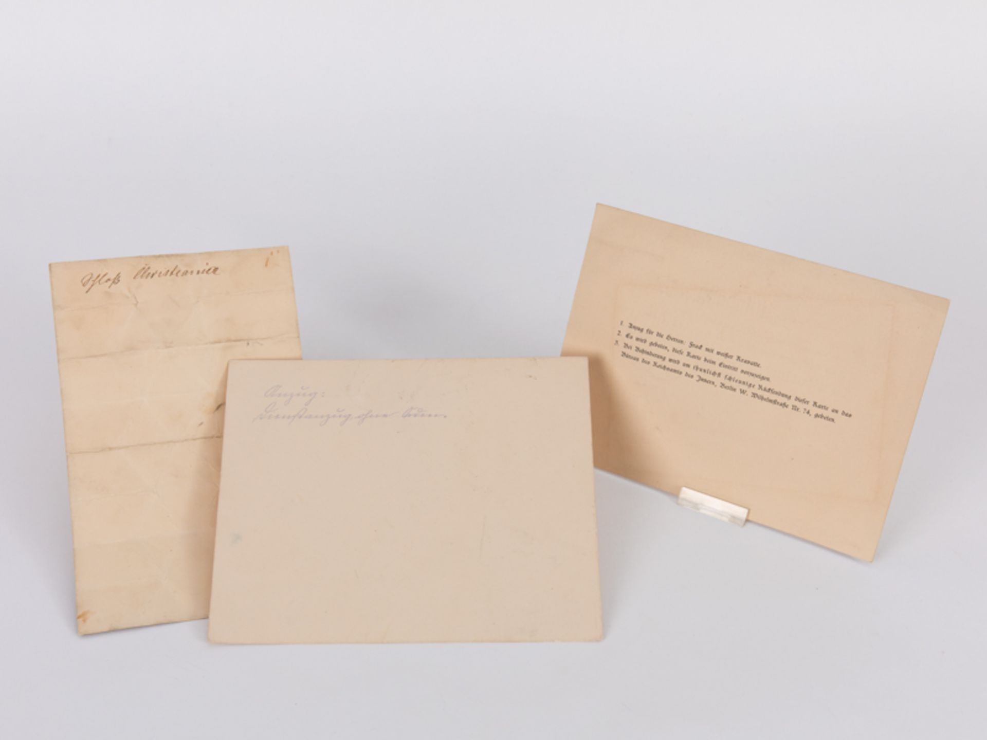 2 Einladungskarten + Speisekarte aus dem Besitz des kaiserl. Marineoffiziers u. Konteradmirals - Image 2 of 2