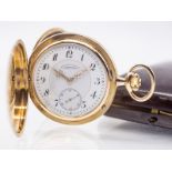 Goldene Savonnette, bezeichnet GlashÃ¼tte, Lange & SÃ¶hne, No. 71299, um 1900. br585/- RosÃ©gold.