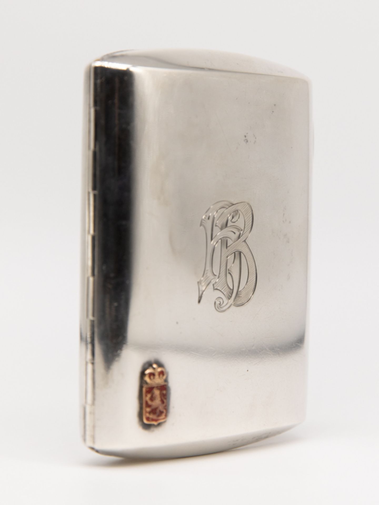 Art-DÃ©co-Zigaretten-Etui, Suomen Kultaseppa, Turku/Finland, 1922. br813/-Silber, ca. 153 g; flach