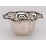 Fingerbowl/Rundschale mit Wellenrand, Mexico, 20. Jh. br925/-Silber, ca. 186 g; gewellt