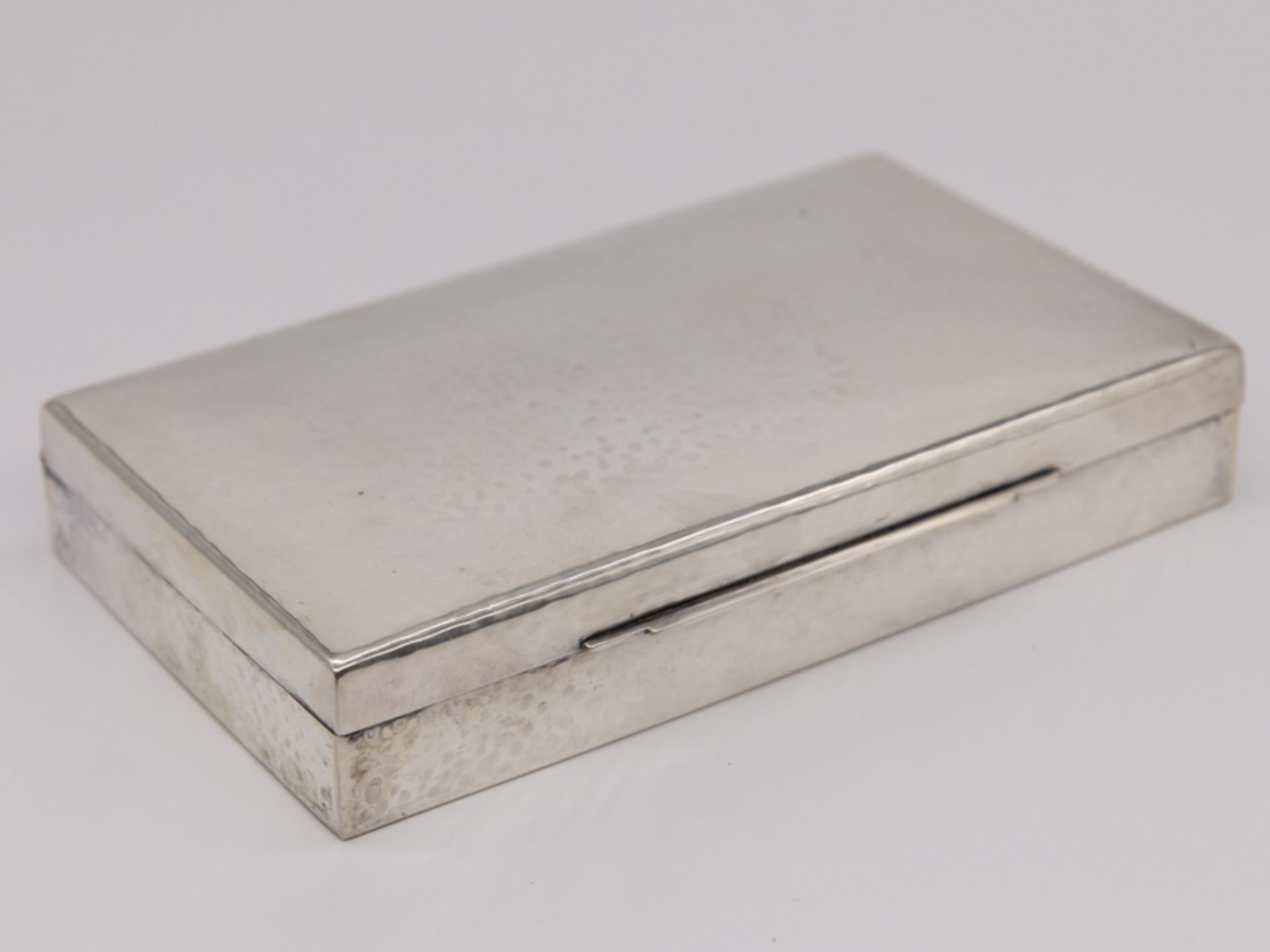 (Zigarren-)Tischbox, Franz Johann jr., SchwÃ¤bisch-GmÃ¼nd, 20. Jh. br835/-Silber (im Boden gewichtet - Image 2 of 5